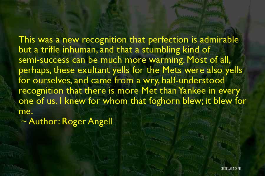 I Met Someone New Quotes By Roger Angell