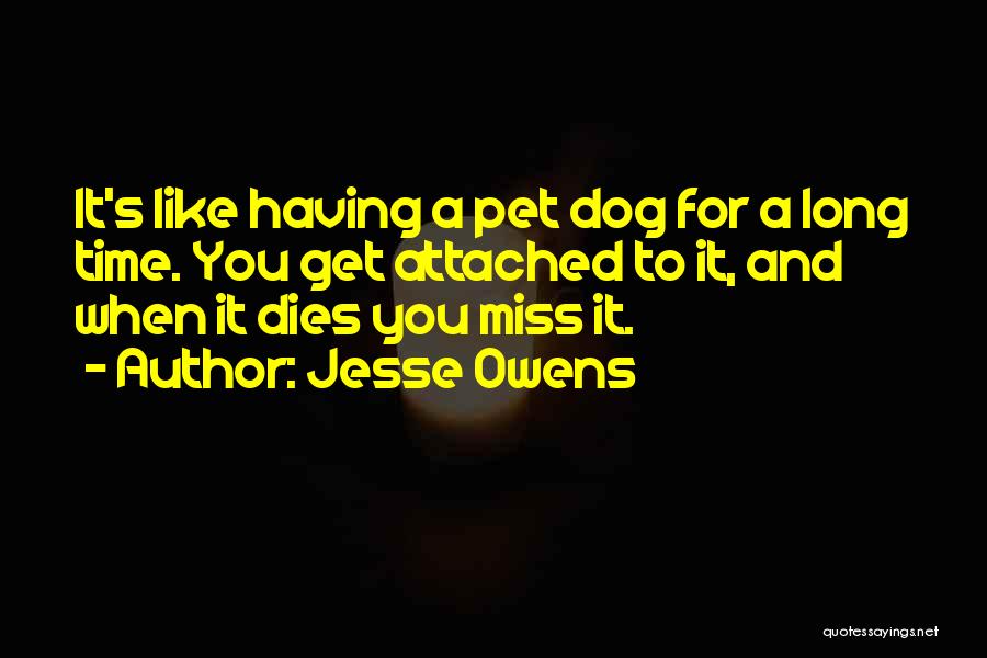 I Miss My Dog So Much Quotes By Jesse Owens