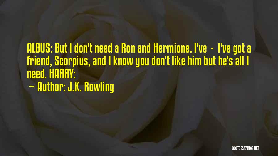 I Need A Friend Like You Quotes By J.K. Rowling