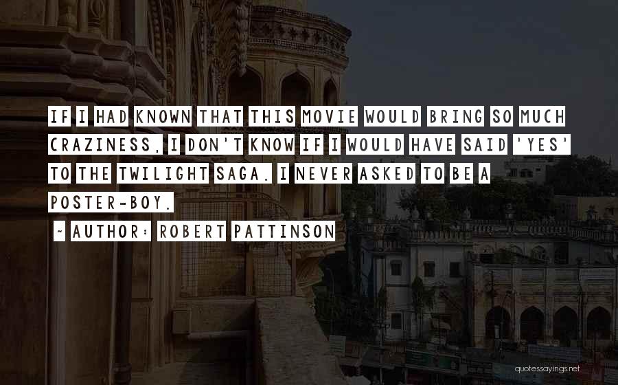 I Never Asked Quotes By Robert Pattinson