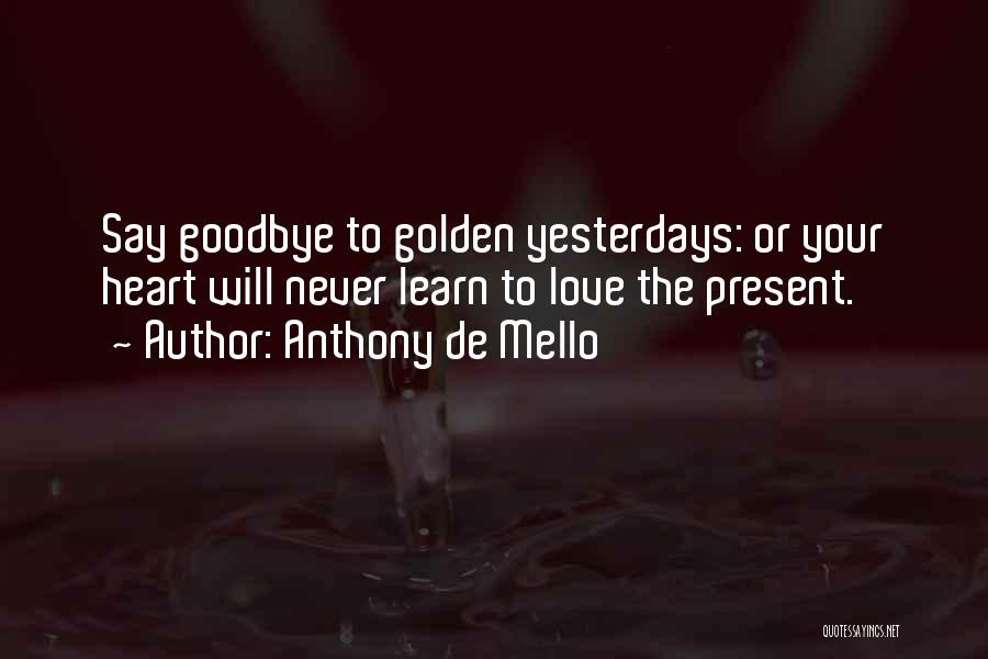 I Never Got To Say Goodbye Quotes By Anthony De Mello