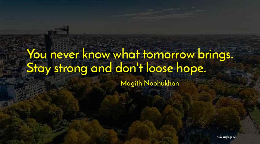 I Never Know How Strong I Was Quotes By Magith Noohukhan