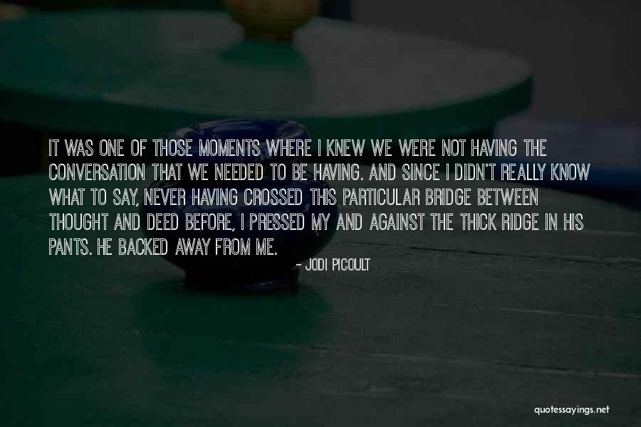 I Never Know What To Say Quotes By Jodi Picoult