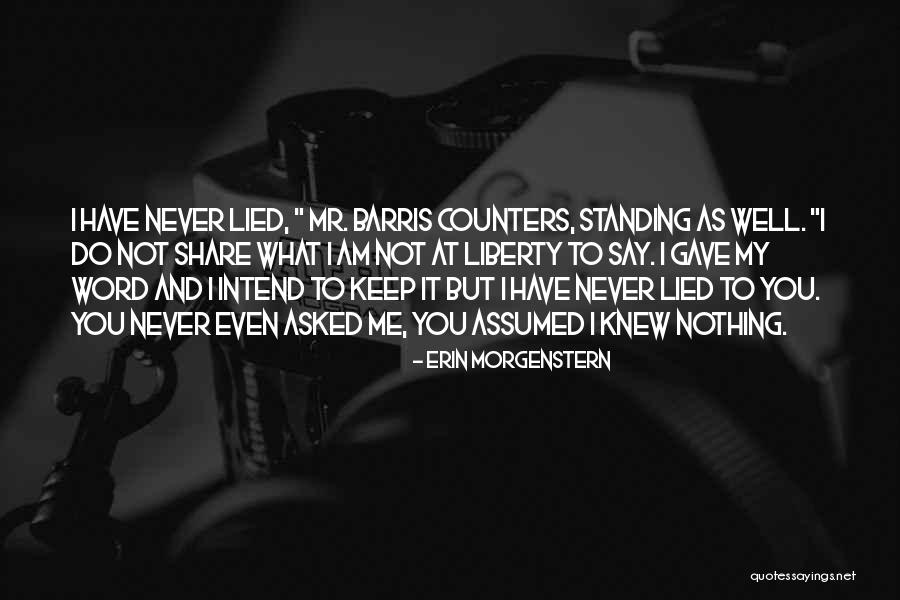 I Never Lied Quotes By Erin Morgenstern I Never Lied Quotes By Erin Morgenstern