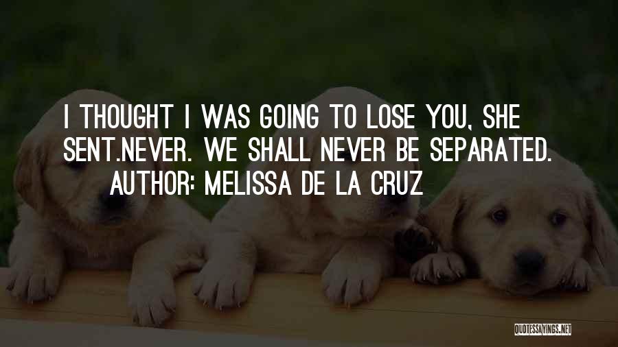 I Never Lose You Quotes By Melissa De La Cruz