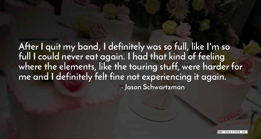 I Never Quit Quotes By Jason Schwartzman