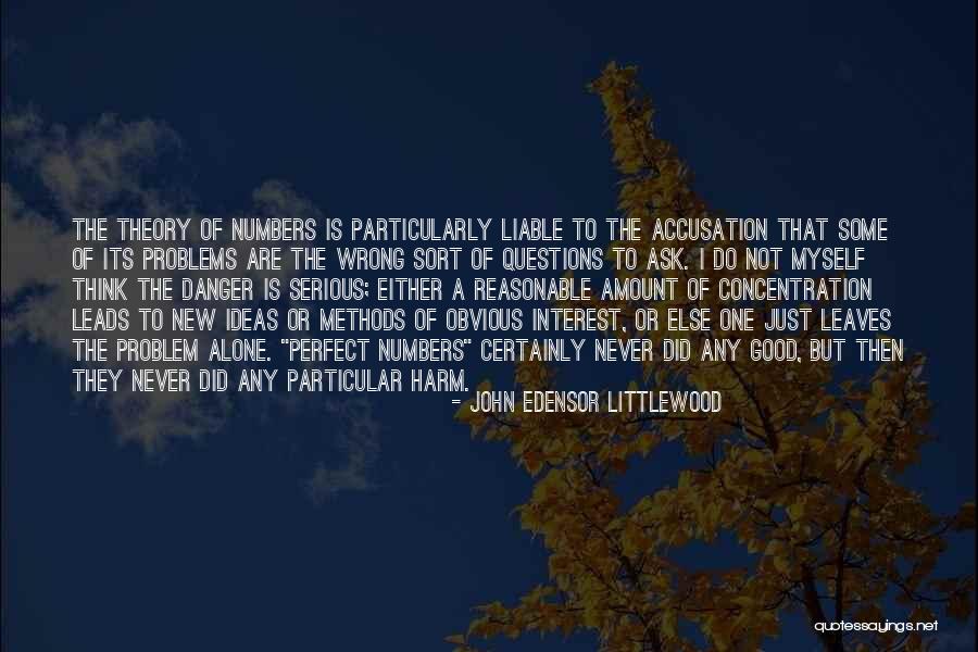 I Not Perfect But Quotes By John Edensor Littlewood