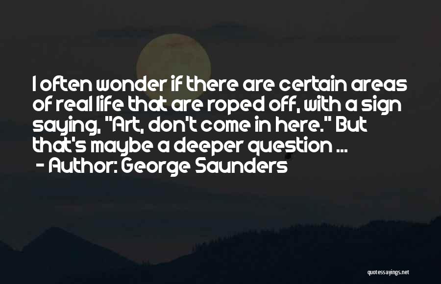 I Often Wonder Quotes By George Saunders