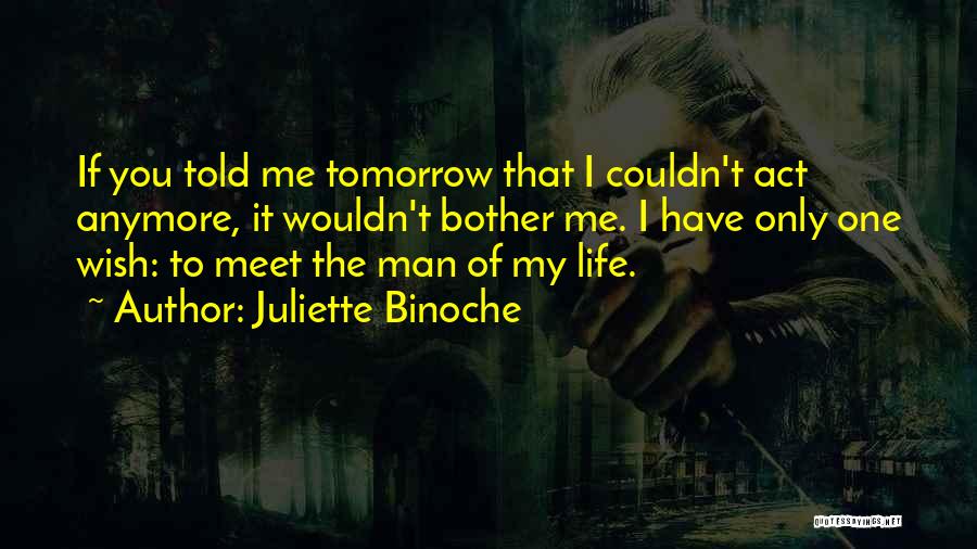 I Only Have One Wish Quotes By Juliette Binoche