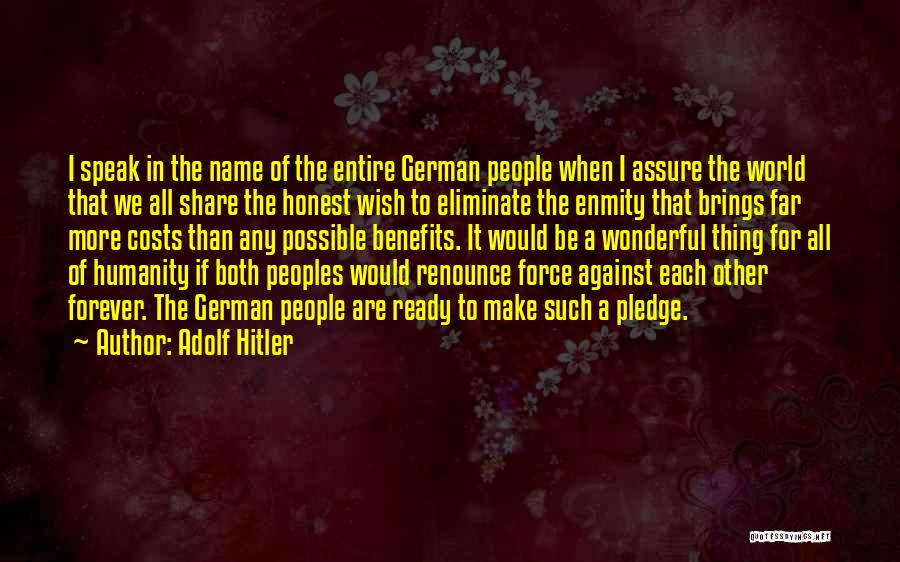 I Pledge Quotes By Adolf Hitler
