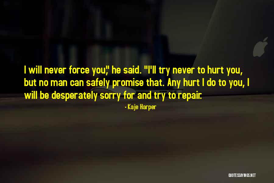 I Promise I Will Never Hurt You Quotes By Kaje Harper I Promise I Will Never Hurt You Quotes By Kaje Harper