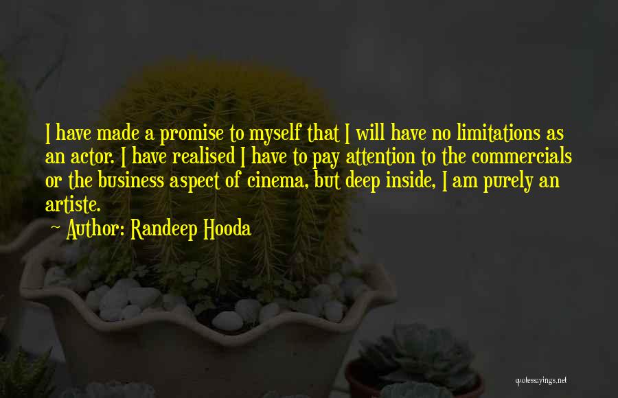 I Promise Myself Quotes By Randeep Hooda