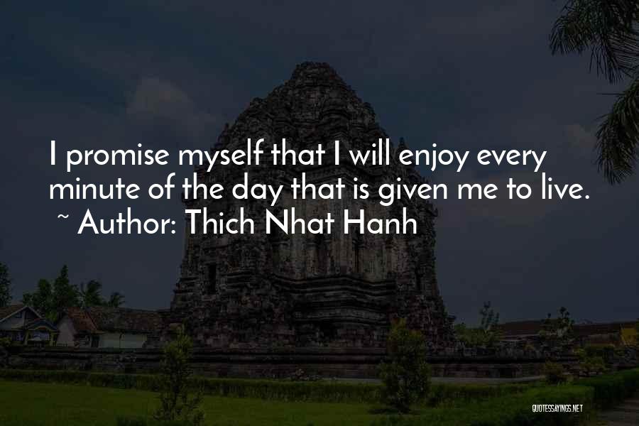 I Promise Myself Quotes By Thich Nhat Hanh