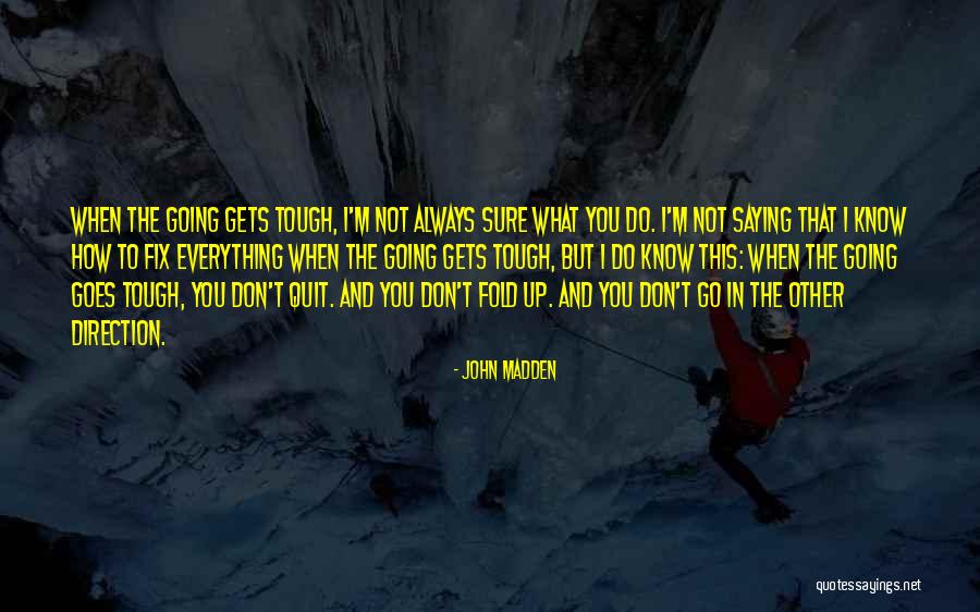 I Quit Everything Quotes By John Madden I Quit Everything Quotes By John Madden