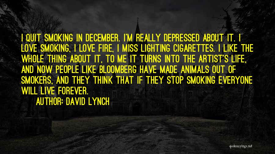 I Quit Smoking Cigarettes Quotes By David Lynch