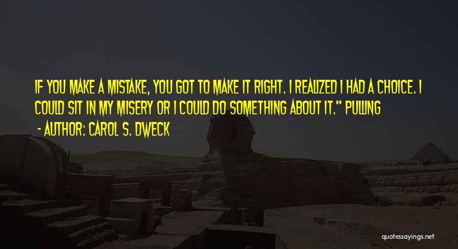 I Realized My Mistake Quotes By Carol S. Dweck