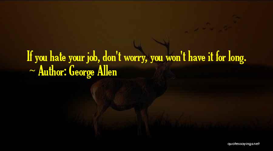 I Really Hate My Job Quotes By George Allen