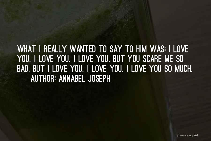 I Really Love Him So Much Quotes By Annabel Joseph