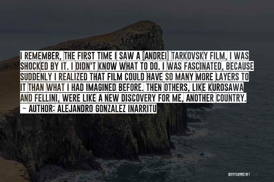 I Remember The First Time I Saw You Quotes By Alejandro Gonzalez Inarritu