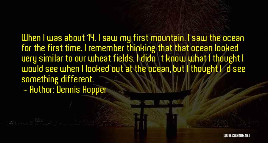 I Remember The First Time I Saw You Quotes By Dennis Hopper