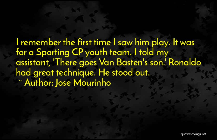 I Remember The First Time I Saw You Quotes By Jose Mourinho