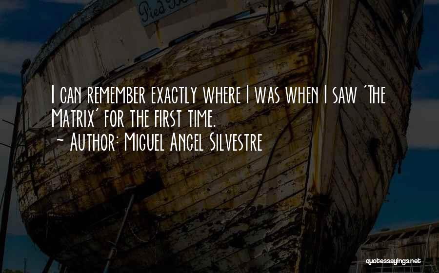 I Remember The First Time I Saw You Quotes By Miguel Angel Silvestre
