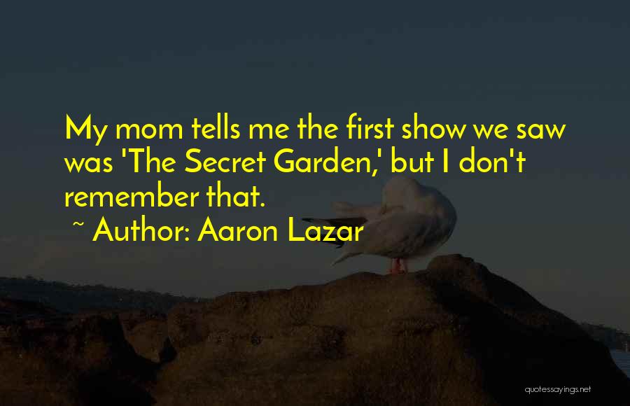 I Remember When I First Saw You Quotes By Aaron Lazar