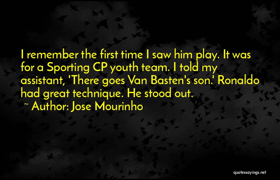 I Remember When I First Saw You Quotes By Jose Mourinho