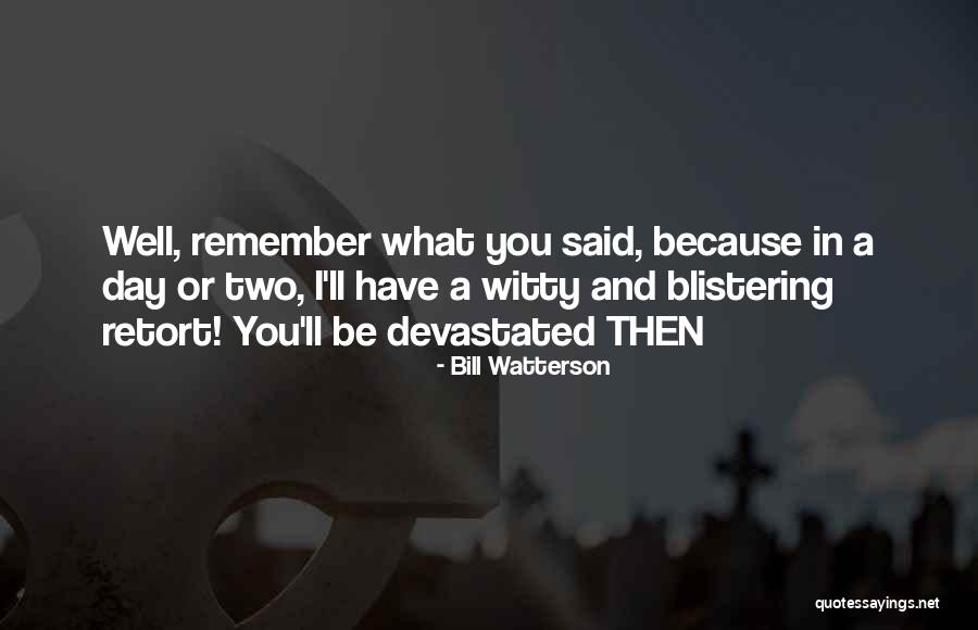 I Remember You Quotes By Bill Watterson