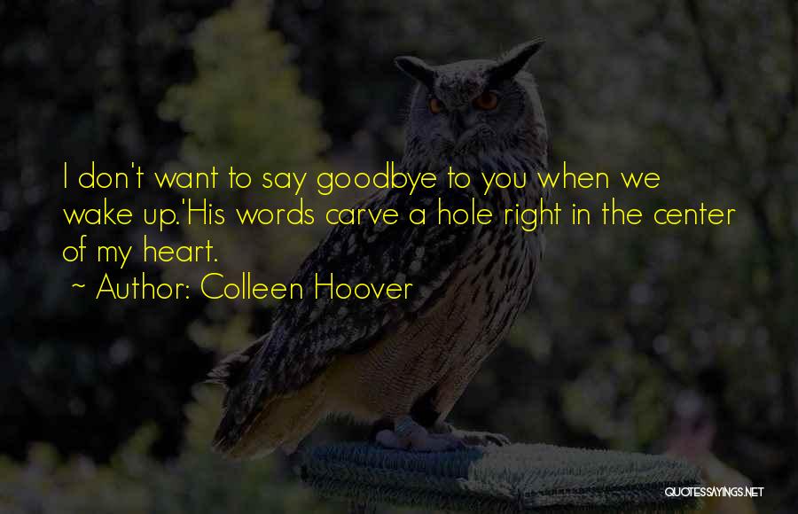 I Say Goodbye Quotes By Colleen Hoover