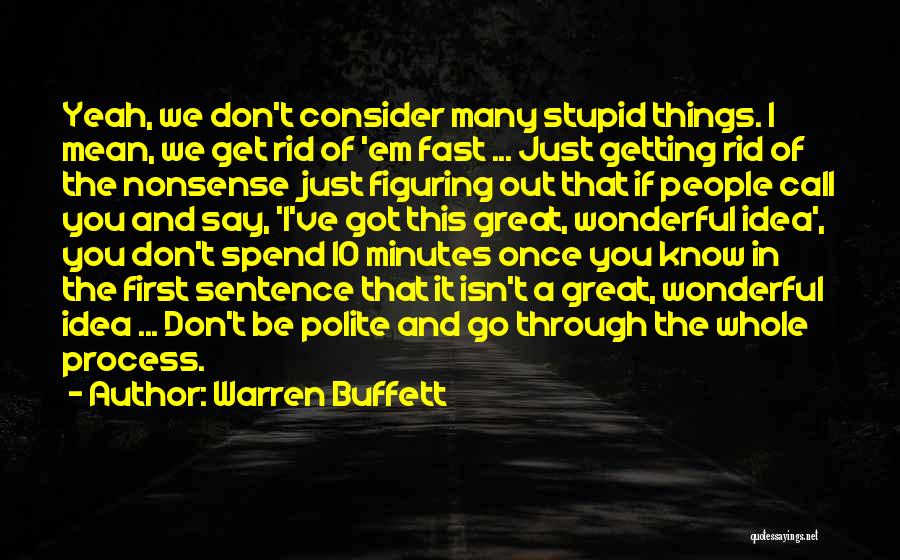 I Say Things I Don't Mean Quotes By Warren Buffett