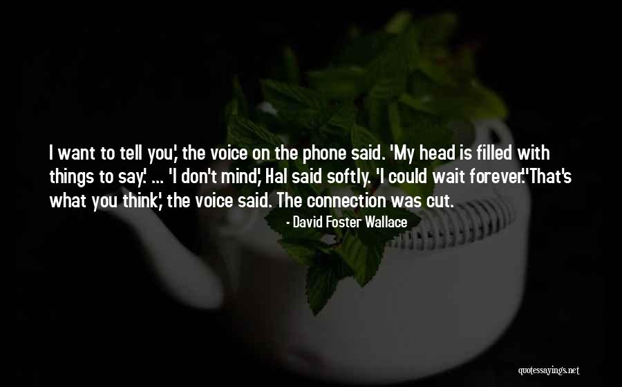I Say What's On My Mind Quotes By David Foster Wallace I Say What's On My Mind Quotes By David Foster Wallace
