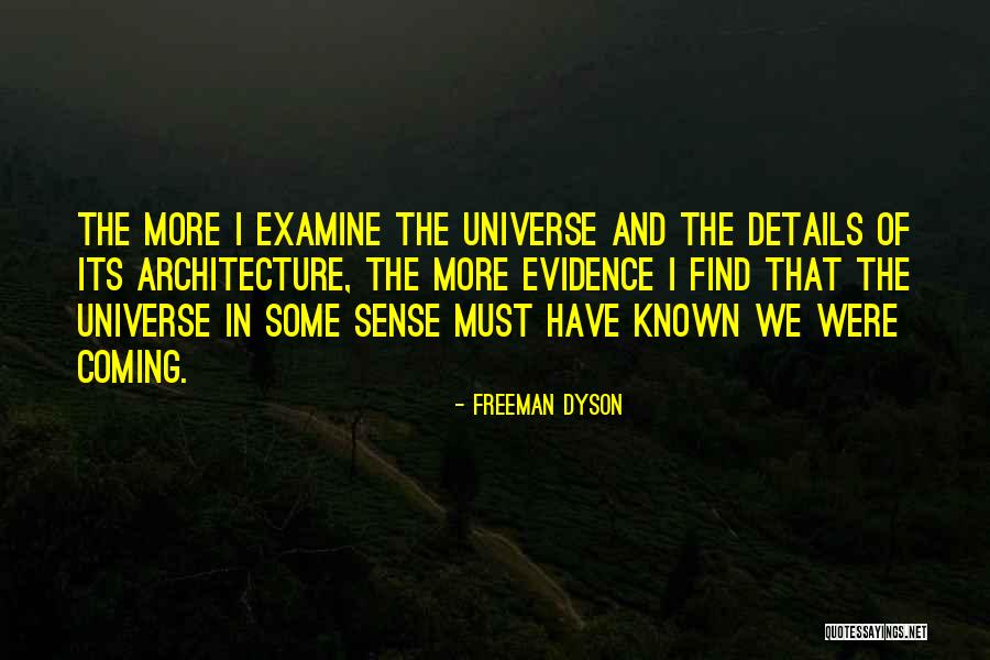 I Sense Quotes By Freeman Dyson