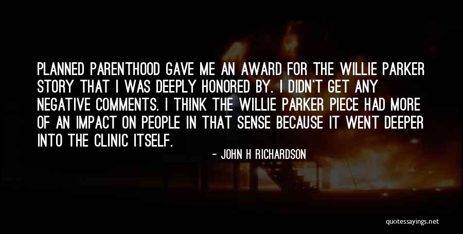 I Sense Quotes By John H Richardson I Sense Quotes By John H Richardson