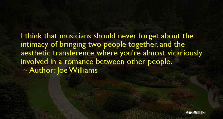 I Should Forget You Quotes By Joe Williams