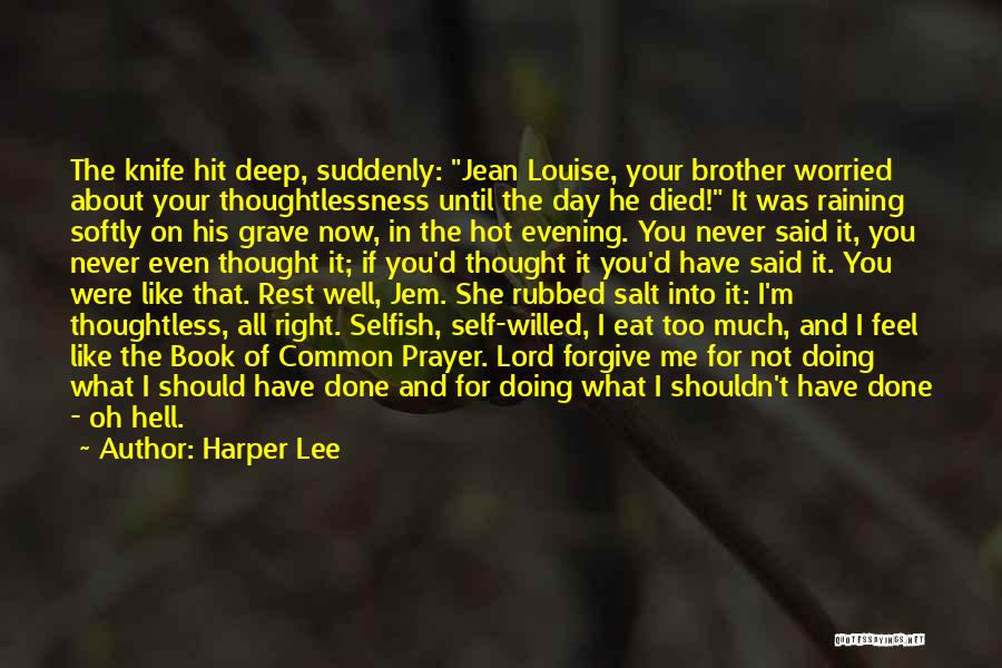 I Shouldn't Have Done That Quotes By Harper Lee