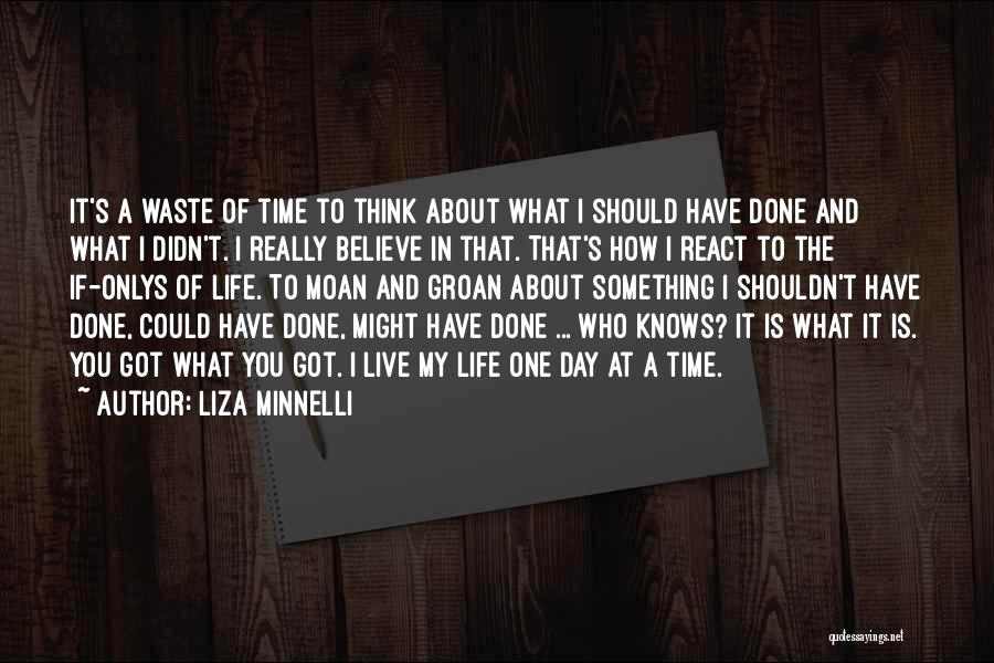 I Shouldn't Have Done That Quotes By Liza Minnelli