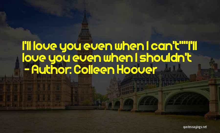 I Shouldn't Love You Quotes By Colleen Hoover