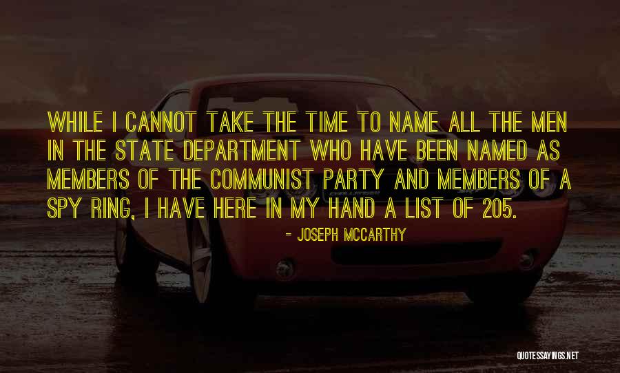 I Spy Quotes By Joseph McCarthy