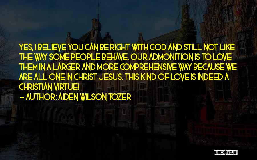 I Still Believe In Love Quotes By Aiden Wilson Tozer