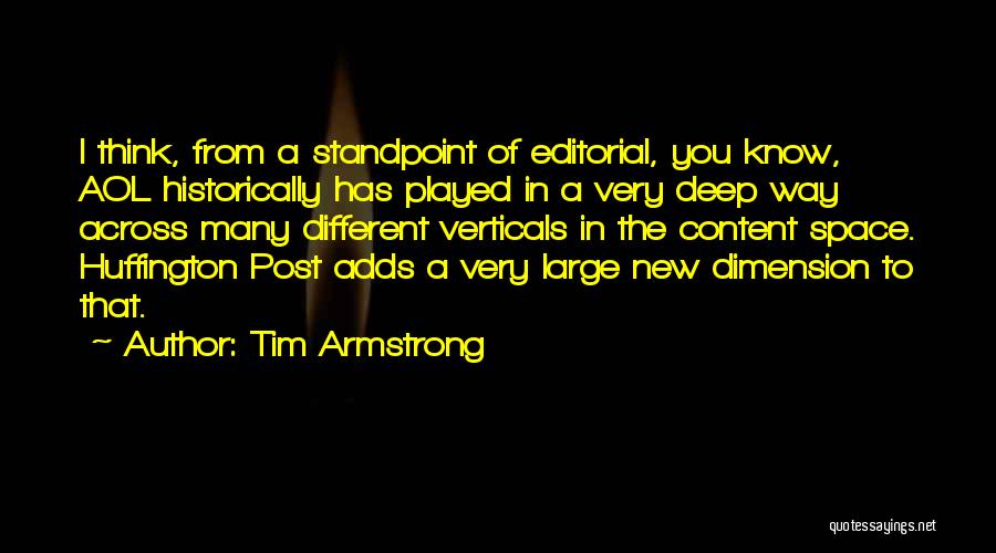 I Think Deep Quotes By Tim Armstrong