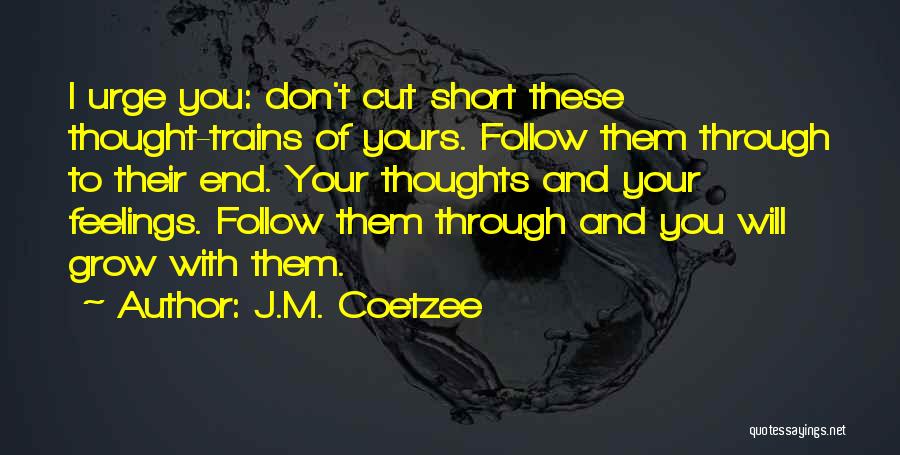 I Thought You Quotes By J.M. Coetzee