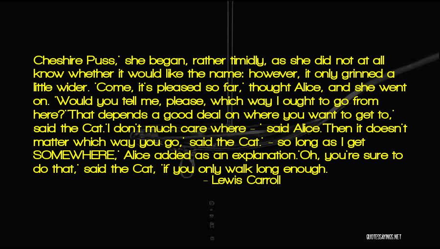 I Thought You Would Care Quotes By Lewis Carroll