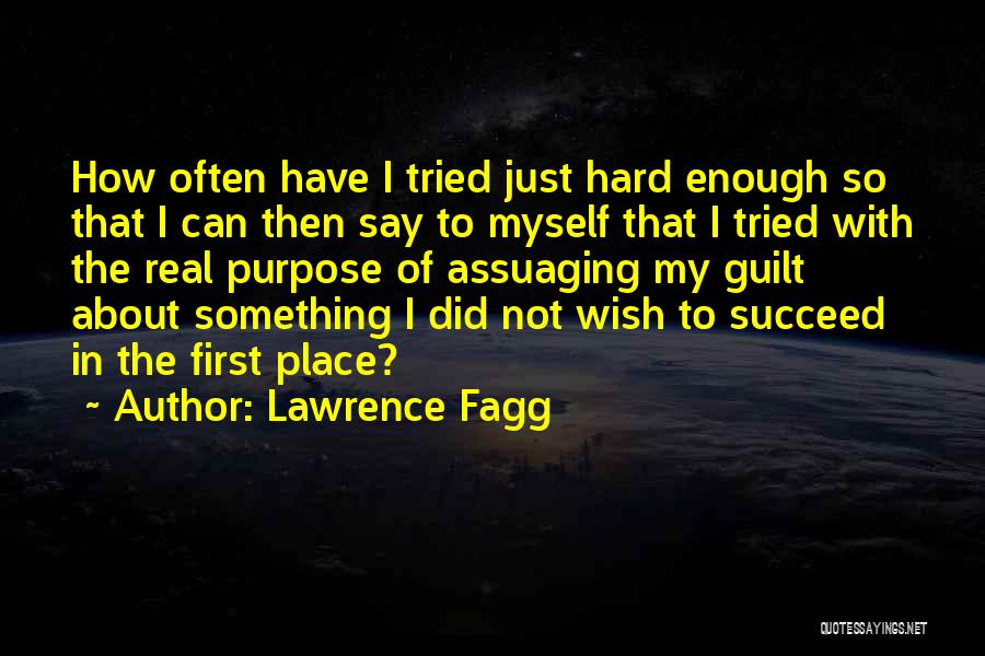 I Tried Hard Quotes By Lawrence Fagg