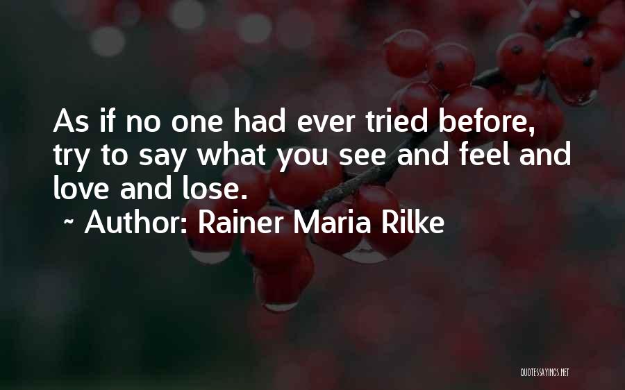 I Tried To Say Sorry Quotes By Rainer Maria Rilke