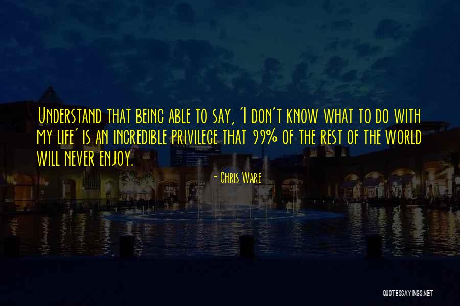 I Understand That Quotes By Chris Ware I Understand That Quotes By Chris Ware