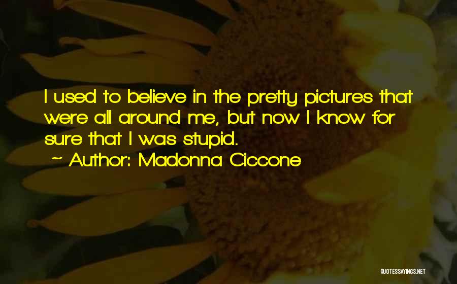 I Used To Believe Quotes By Madonna Ciccone