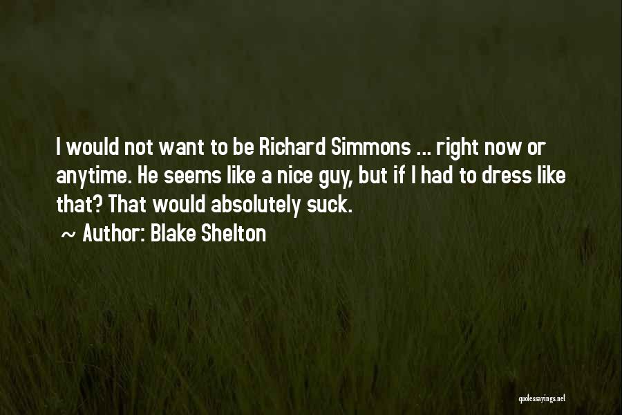 I Want A Nice Guy Quotes By Blake Shelton