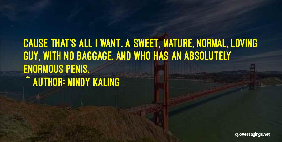 I Want A Sweet Guy Quotes By Mindy Kaling