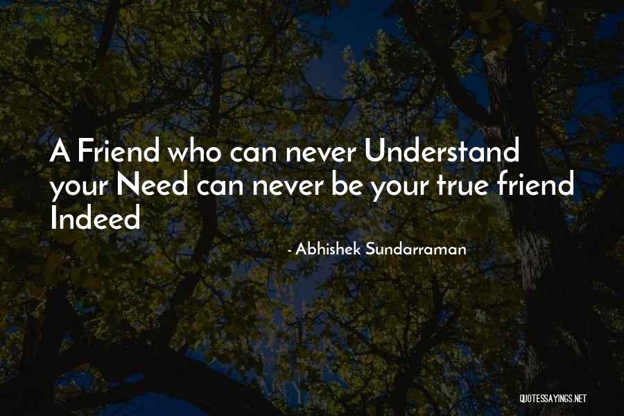 I Want A True Friend Quotes By Abhishek Sundarraman